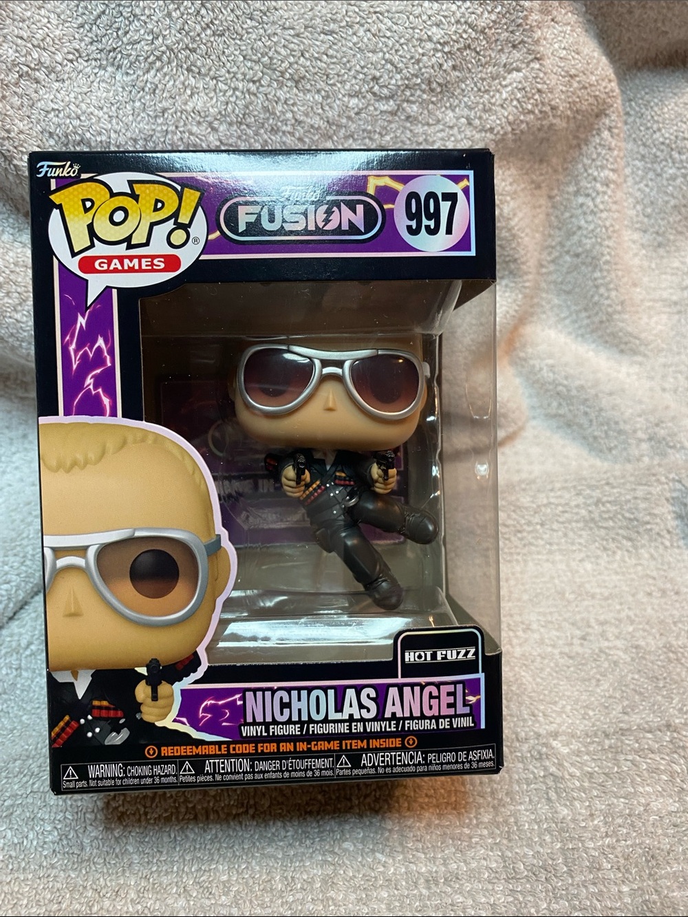 Funko Pop! Fusion Nicholas Angel Vinyl Figure (Black, Purple, White) #997